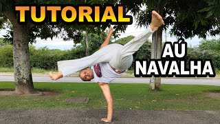 Tutorial capoeira Aú navalha  Aú batendo de uma mão  macacão falso  Aú chutado [upl. by Ahterod]