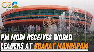 G20 Summit Delhi Live PM Modi receives world leaders at Bharat Mandapam [upl. by Deden]