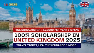 Apply For Fully Funded UK Scholarship 2025  NO Application Fee [upl. by Aihsetel]