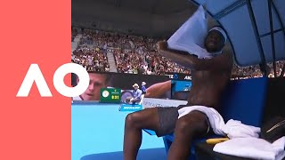 quotDont rush me  its my birthdayquot Tiafoes fun with umpire  Australian Open 2019 [upl. by Cheatham700]