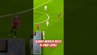 ALVARO MORATA SCORES AGAINST REAL MADRID footballuefachampionsleague acmilan shortsrealmadrid [upl. by Ecneitap]