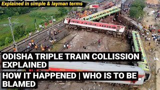 Odisha triple train collision  accident explained  coromandel express crashed in Balasore Odisha [upl. by Ehudd]