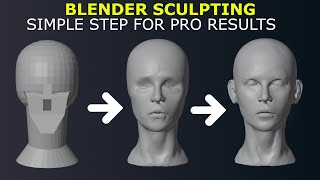 Tutorial Beginners Head Sculpt  EASY In Blender [upl. by Shoemaker]