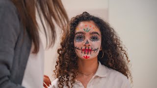 DÍA DE MUERTOS face painting celebration [upl. by Hedi]