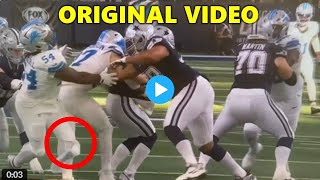 Video of NFL Star Aiden Hutchinsons Leg Injury Goes Viral  Aidan Hutchinson injury vs Cowboys 😲 [upl. by Adnohsor]