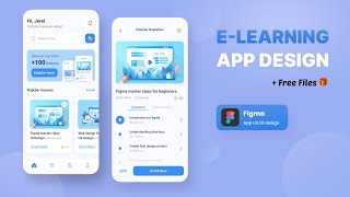 ELearning App UIUX Design in Figma Wireframe amp Prototype [upl. by Shulem253]