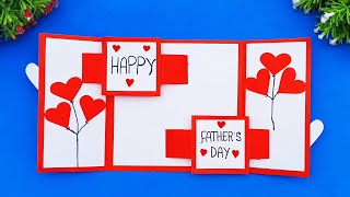 DIY Fathers Day Greeting Card  Easy And Beautiful Card For Fathers Day  Fathers Card Making [upl. by Ecirehc]