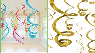 partydecoration DIY EASIEST PARTY DECORATION How To Make Swirl Party Decoration [upl. by Yerggoeg736]