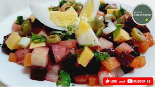 Recette dune belle salade jardinière cuite à la vapeur healthy  😋😋😋 [upl. by Melisandra]