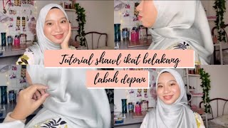 Shawl ikat belakang labuh depan  Shawl Tutorial [upl. by Wolfie]