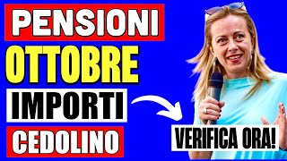 PENSIONI OTTOBRE IN ARRIVO 👉 IMPORTI E CEDOLINO ANTEPRIMA VERIFICA SUBITO 💻 [upl. by Ennayd]