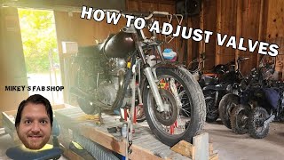 HOW TO ADJUST VALVES ON A YAMAHA XS650 [upl. by Brom810]