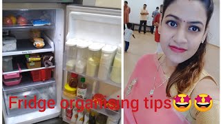 How to organize a fridge  Ideas to organize small fridge Fridge tour small fridge organization [upl. by Ardnoet900]