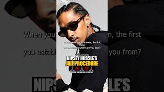 Nipsey Hussle explains first thing to do in JAIL 👀🙏🏾💯 nipseyhussle hiphop rap [upl. by Prince]