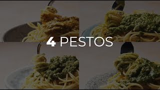 Cuatro tipos de salsa pesto paso a paso  Receta fácil italiana [upl. by Eddi]