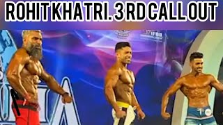 Sheru classic live 2023 mens physique prejudging Rohit Khatri 3 rd call out [upl. by Millian543]