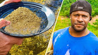 He Makes 3000Day Mining GOLD Solomon Islands [upl. by Nwahsd]