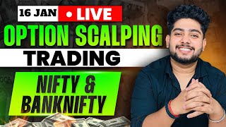 16 January Live Trading  Live Intraday Trading Today  Bank Nifty option trading live Nifty50 [upl. by Alleacim]