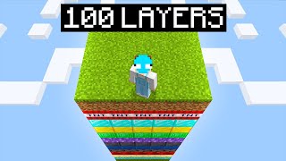 Minecraft But Its 100 LAYERS [upl. by Cathlene342]