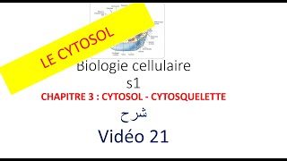 biologie cellulaire s1 vidéo 021  CYTOSOL  CYTOSQUELETTE شرح [upl. by Etnoek]