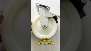 200mm heavy duty industrial casters 8 inch white all nylon caster wheels with brakes [upl. by Acenahs]