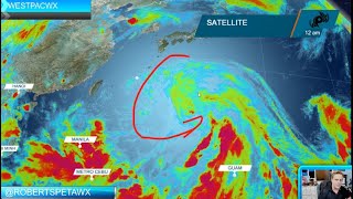 Bebinca heads towards Okinawa Westpacwx Update [upl. by Odnumde988]