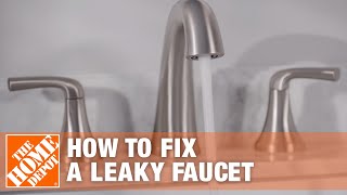 How to Fix a Leaky Faucet  The Home Depot [upl. by Nihahs673]