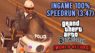 GTA San Andreas  Ingame 100 in 347 WORLD RECORD [upl. by Denise]