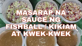 PAANO GUMAWA NG MASARAP NA SAUCE NG FISHBALL  KIKIAM amp KWEKKWEK [upl. by Marasco]