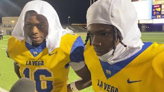 La Vegas Bryson 0 and Caden 16 Roland talk about region final win over Sealy [upl. by Ennair]