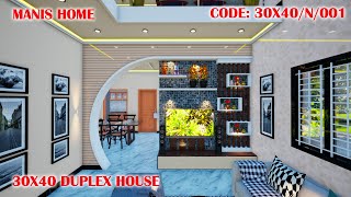 30x40 Duplex House Design Plan  3 Bedroom House Design That Will Blow Your Mind north facing [upl. by Litt]