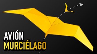 ¡El MEJOR Avión de Papel Murciélago que Aletea Cómo Hacer AeroDactyl — Fácil [upl. by Noswad212]