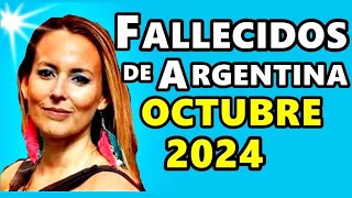 Figuras Fallecidas de Argentina en Octubre del 2024 [upl. by Bessy]