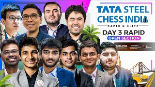 Tata Steel Chess India 2022 Open  Rapid  Day 3  Live commentary by Sagar Tania Anand Samay [upl. by Iat174]