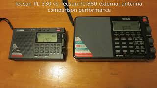 Tecsun PL330 vs Tecsun PL880 external antenna comparison [upl. by Kcolttam]