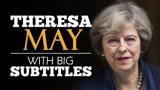 ENGLISH SPEECH  THERESA MAY Britain the Great Meritocracy English Subtitles [upl. by Kendyl]