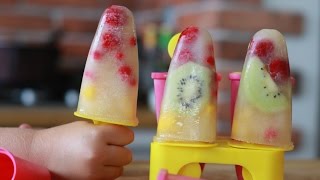 Domowy przepis na lody owocowe wegańskie lody  FRUIT POPSICLE [upl. by Eelibuj]