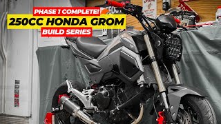 Modifying My Swapped Honda Grom  LED Retro Headlight Conversion  Accessories [upl. by Veriee]