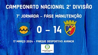 7ª Jornada  2ª Fase  AA Avanca  0   Gondomar SC  14 [upl. by Murray]