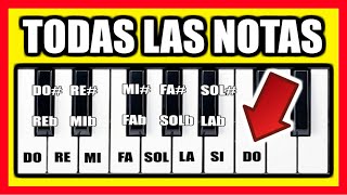 🎹Todas las notas en el PIANO  Notas musicales en el Piano teoría musical [upl. by Yehc]