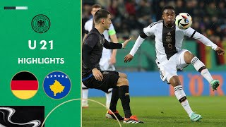 Points shared in match against Kosovo  Germany vs Kosovo  Highlights  U 21 EURO Qualifier [upl. by Gizela203]