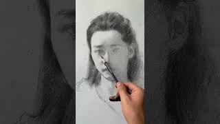 Master skill Do you like this sound fypdrawing asmrdrawing charcoaldrawing portraitdrawing [upl. by Adian]