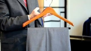 How to Hang a Bespoke Suit  Mens Styling Advice [upl. by Aztinay]