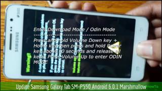 Update Samsung Galaxy Tab SMP550 to Android 601 Marshmallow [upl. by Yarod]