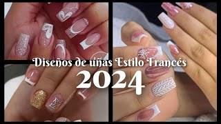 UÑAS FRANCÉS 2024 uñas uñasfrances tendenciaenuñas nailsfrensh diseñosdeuñas uñasacrilico2024 [upl. by Ax]