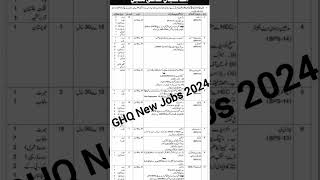 GHQ jobs  GHQ New Jobs 2024  today new jobs [upl. by Llemar]