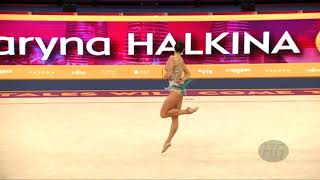 HALKINA Katsiaryna BLR  2019 Rhythmic Worlds Baku AZE  Qualifications Ribbon [upl. by Rossie]