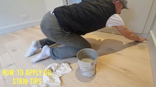 best way to apply stain wood floor hardwood tips [upl. by Ddot]