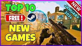 TOP 10 NEW Free Steam Games to Play January 2024 [upl. by Germin]