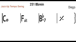 Bb minor 251 backing track 200bpm real instruments [upl. by Terrej]